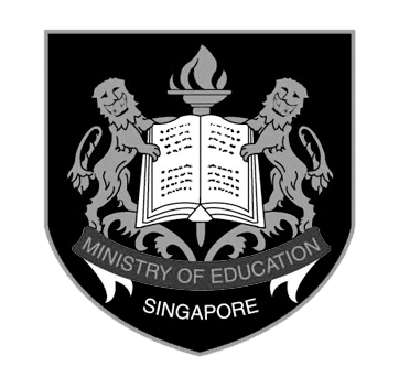 Black and White Logo of The Ministry of Education (MOE) Singapore