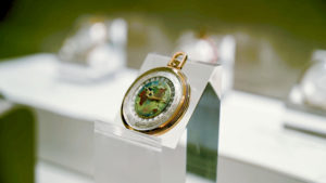 Closeup of a watch in a product launch event